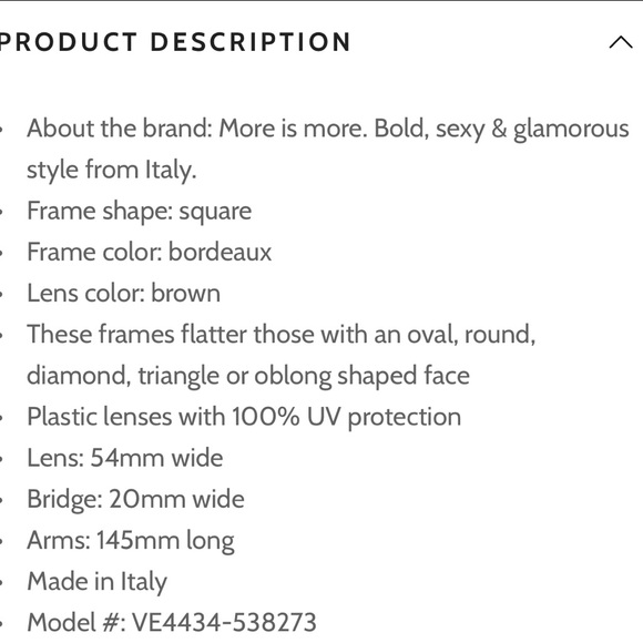 NEW‼️Versace VE4434 54mm Square Full Rim Bordeaux - Picture 17 of 17